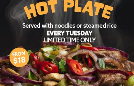 Sizzling Hot Plate Tuesdays at Club Hillsdale