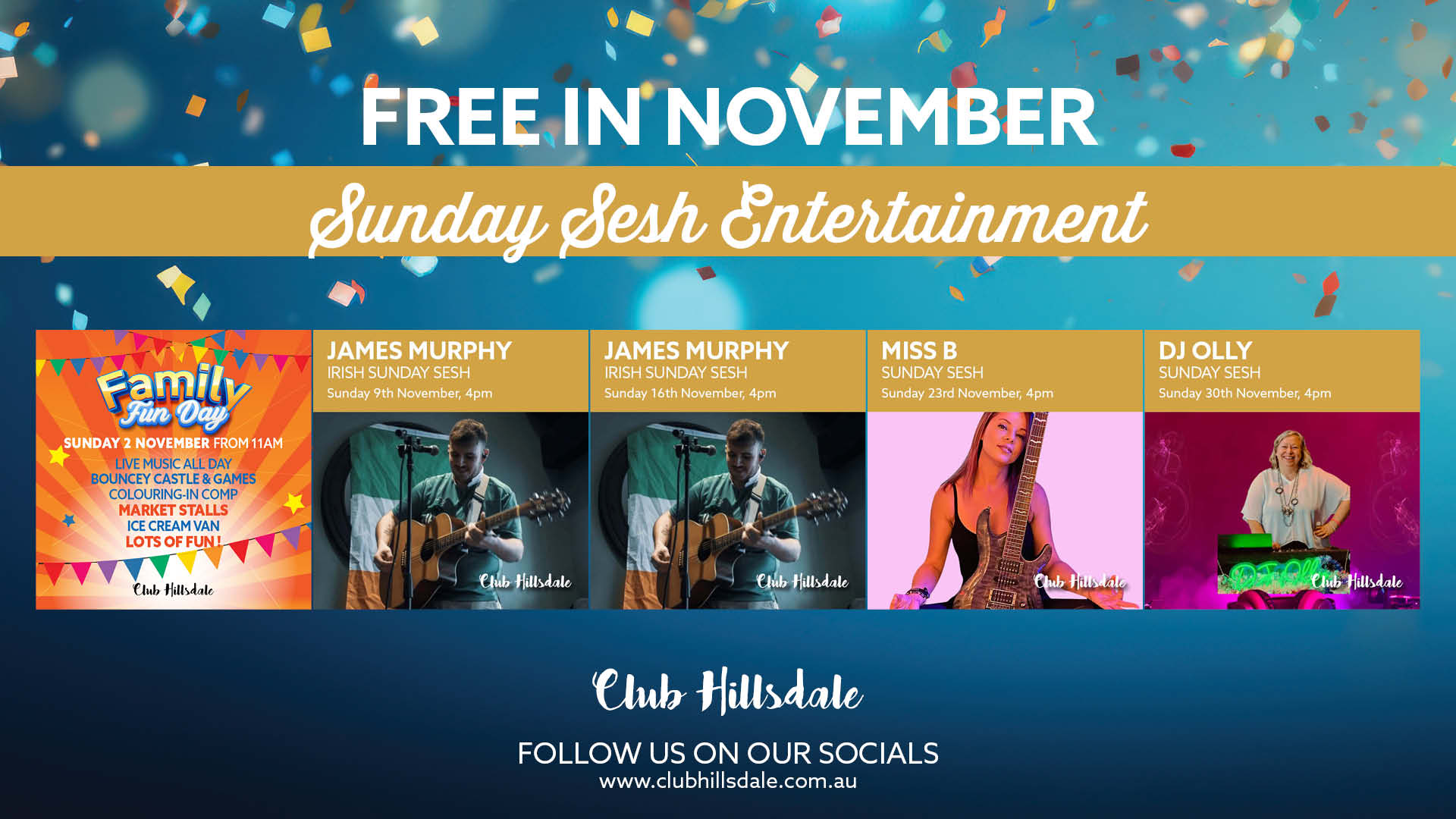 Sunday afternoon free live entertainment