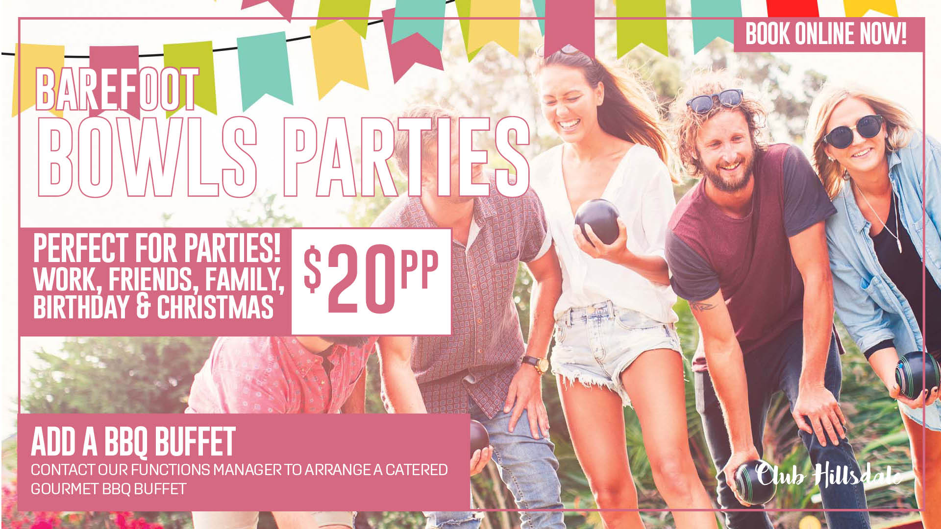 Barefoot Bowls Parties at Club Hillsdale