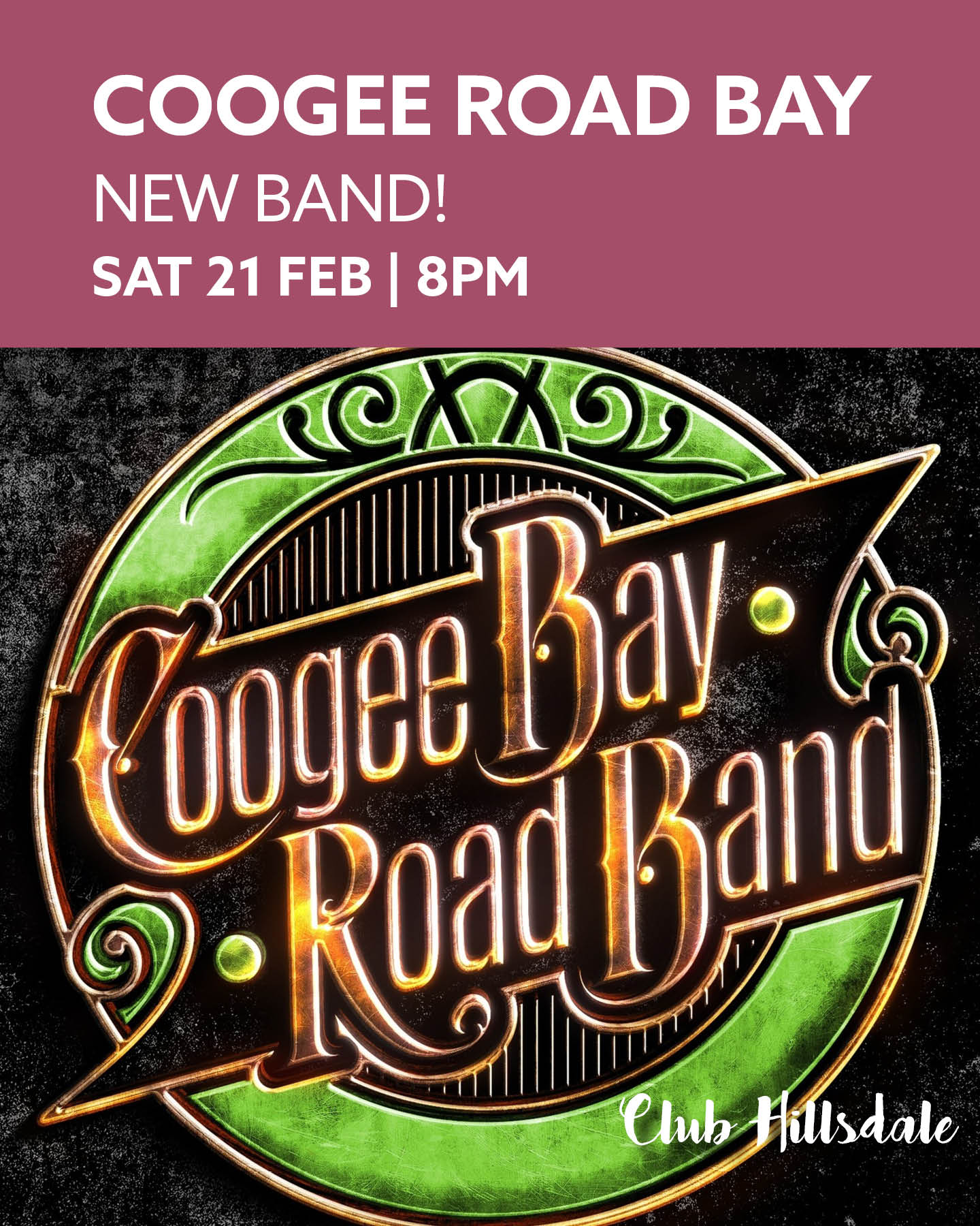 Coogee Road Bay Band free live entertainment at Club Hillsdale