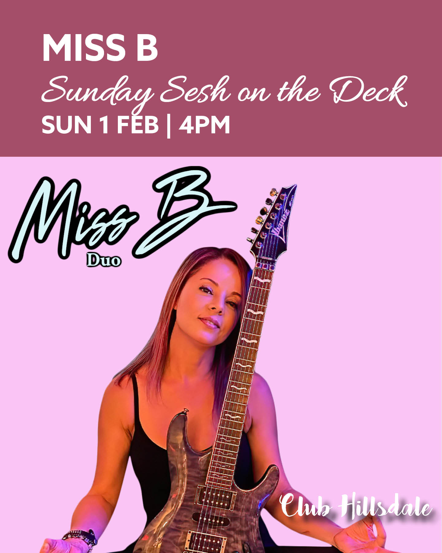 Miss B free live entertainment at Club Hillsdale