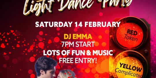 Valentine's Day Traffic Light Dance Party and live entertainment at Club Hillsdale